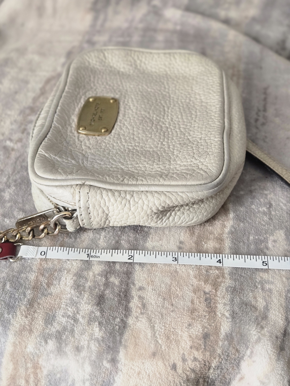 Mini Michael Kors Off White Pebbled Leather Crossbody Bag - Picture 13 of 13
